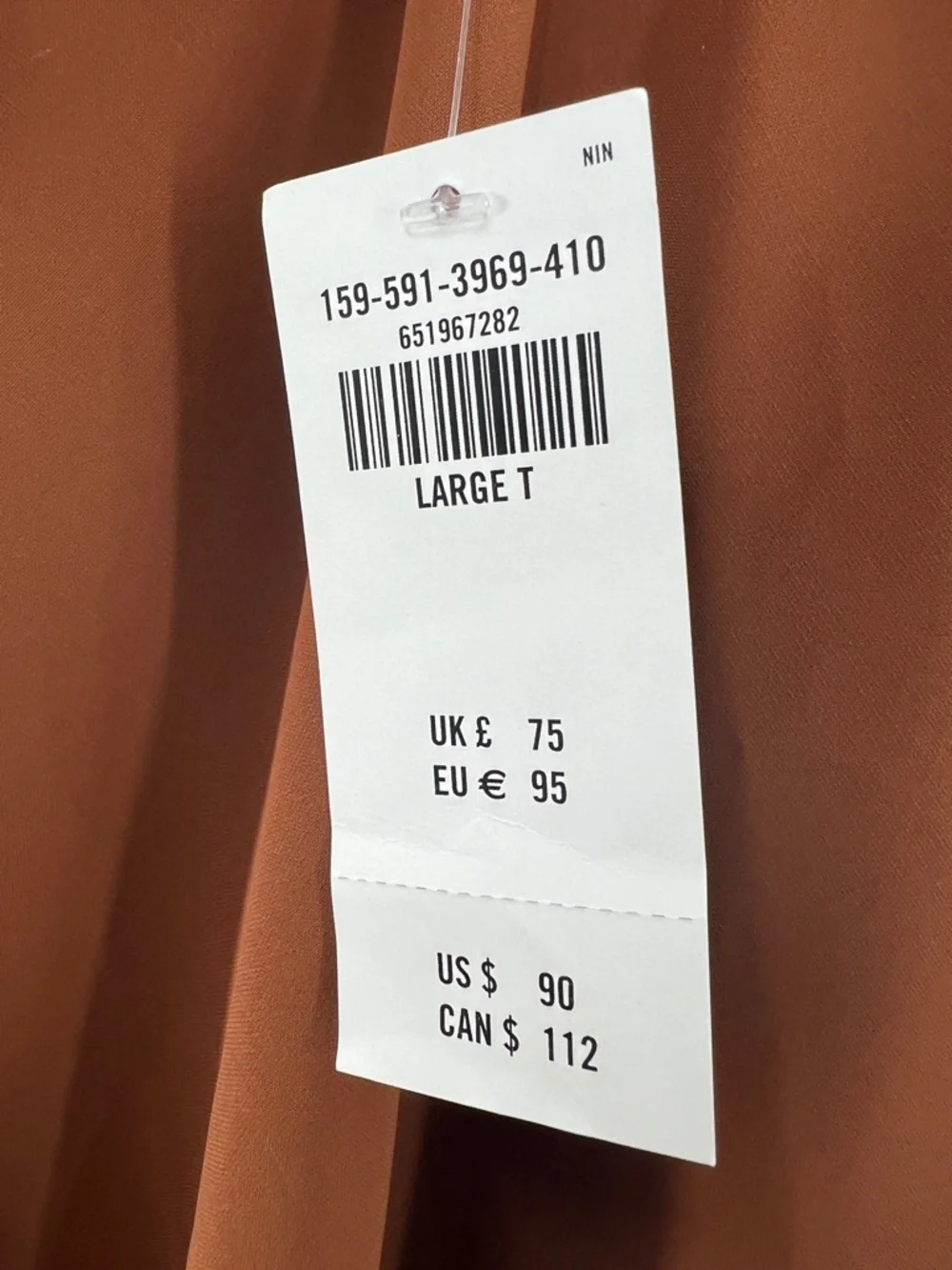 Abercrombie & Fitch NWT Keyhole Slip Maxi Dress in Brown size Large Tall